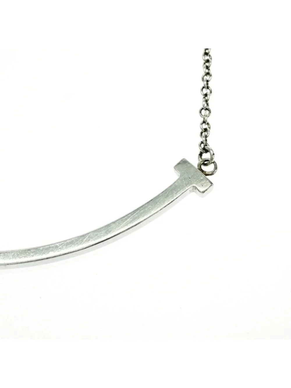Tiffany & Co Silver T Smile Necklace